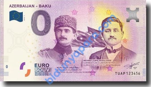 0 Euro Hatıra Parası - Azerbaycan - 2019 - 1 ALANA 1 HEDİYE