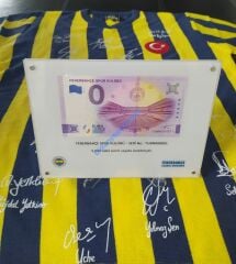 0 Euro Hatıra Parası - Fenerbahçe Spor Kulübü - İlk 100 Seri Numarası - Pleksiglass Özel Tasarım ( İSME ÖZEL BASKI )