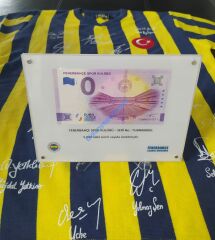 0 Euro Hatıra Parası - Fenerbahçe Spor Kulübü - İlk 100 Seri Numarası - Pleksiglass Özel Tasarım ( İSME ÖZEL BASKI )