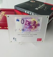 Atatürk temalı 0 Euro Hatıra Paraları - Pleksiglass Özel Tasarım ( İSME ÖZEL BASKI )