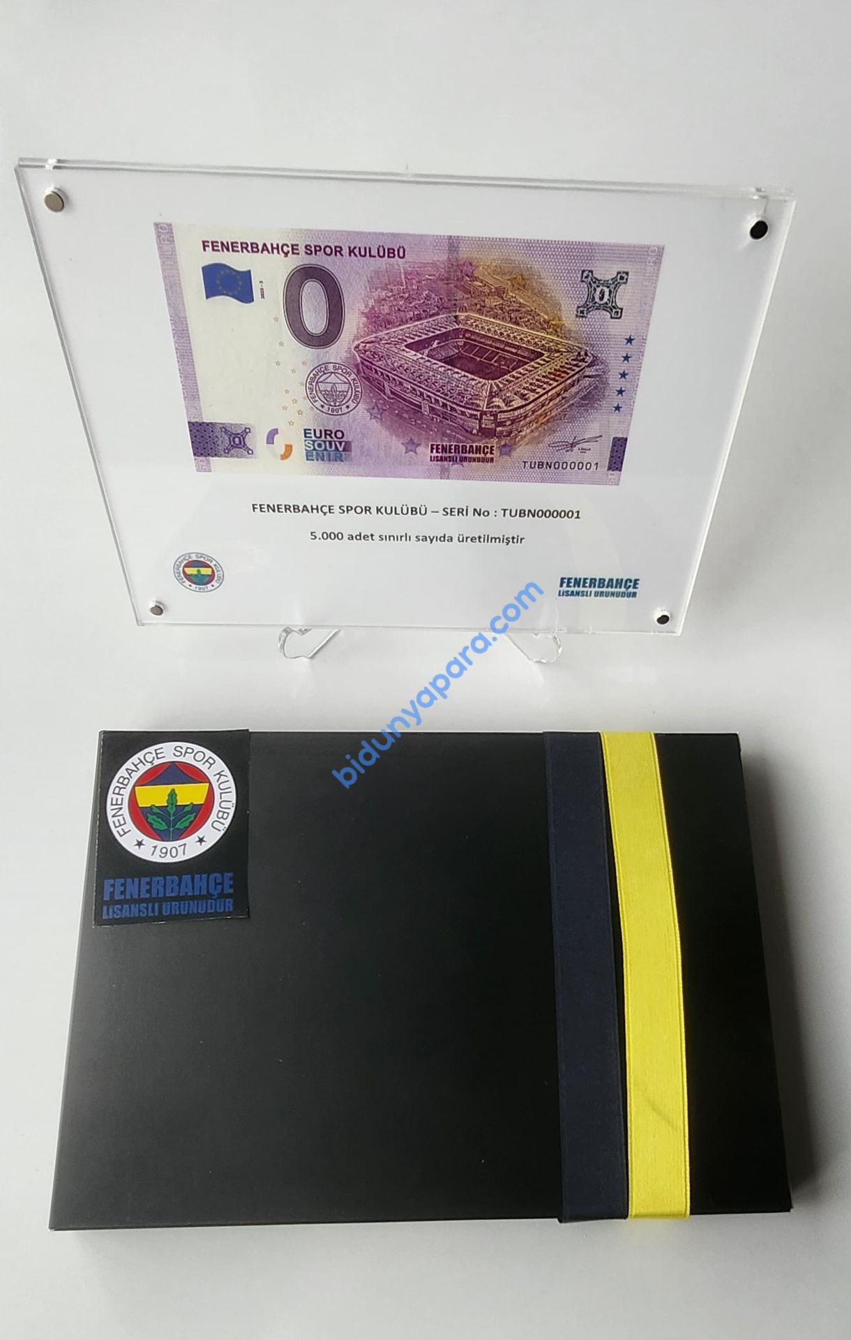 0 Euro Hatıra Parası - Fenerbahçe Spor Kulübü - 2023 - İlk 100 Seri Numarası - Pleksiglass Özel Tasarım ( İSME ÖZEL BASKI )