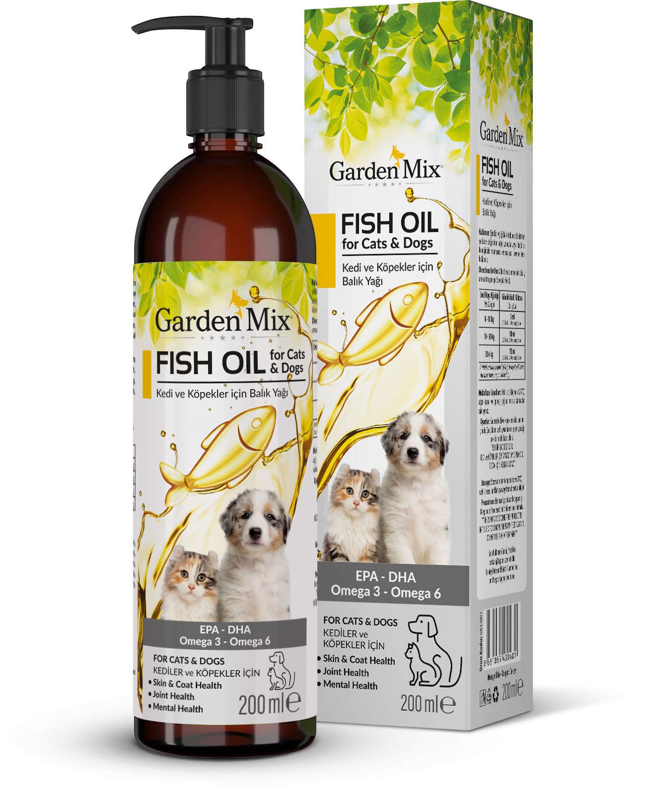 Garden Mix Kedi Ve Köpek Somon Yağı 200ml