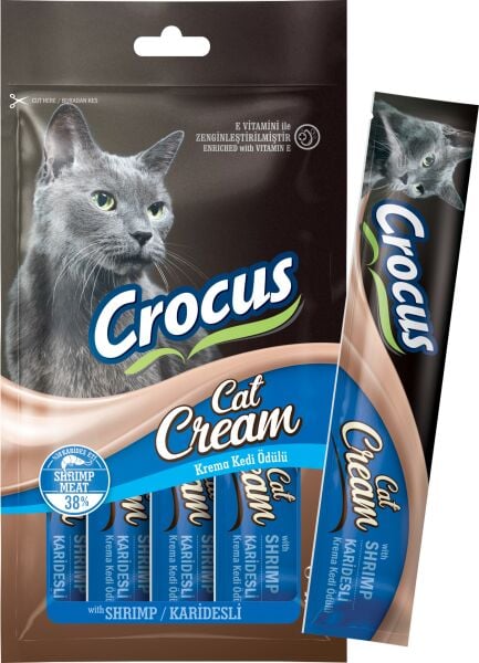 Crocus Karidesli 4x15 gr Krema Kedi Ödül Maması