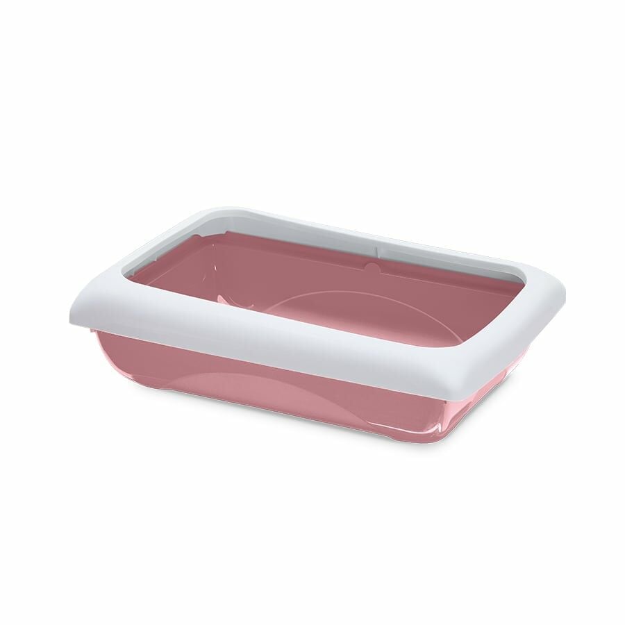 Imac Duo Kedi Tuvaleti + Kürek Pembe/beyaz 59x40x28cm