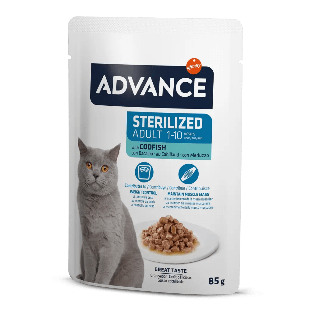 Advance Cat Sterılızed Codfısh Wet Pouch 85gr