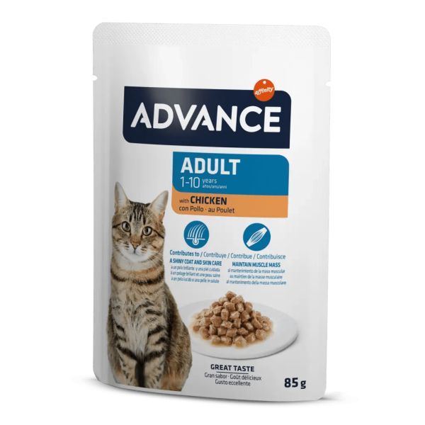 Advance Cat Adult Chıcken Wet Pouch 85gr