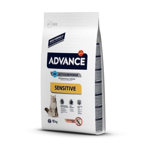 Advance Sensitive Somonlu Hassas Yetişkin Kedi Maması 10 Kg