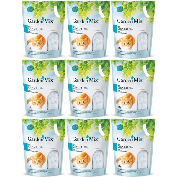 Garden Mix Silika Kedi Kumu 3.8 Lt - 9 Adet Ekonomik Paket