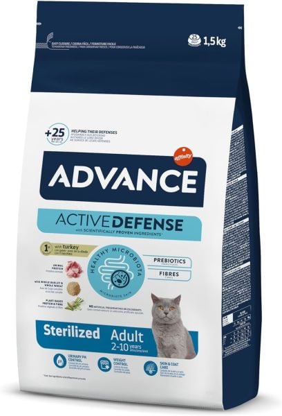 Advance Sterilized Kısırlaştırılmış Hindili Kedi Maması 1,5 Kg