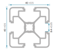 40X40 Hafif Sigma Profil Kanal 8