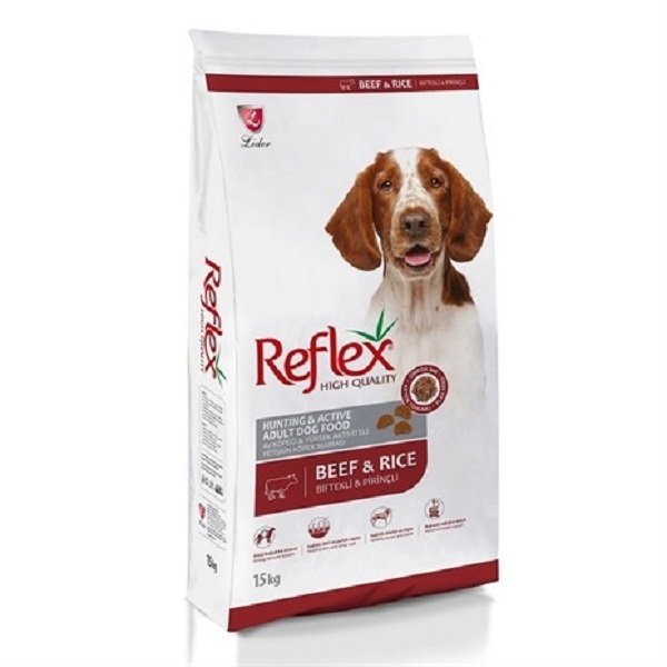 Reflex Avlanan ve Aktif Köpekler için (High Enerji) Sığır Etli Yetişkin Köpek Maması 15 kg (stt:02/2025)