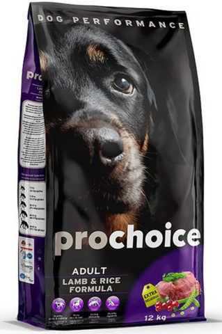 Prochoice Adult Kuzu Eti ve Pirinçli Yetişkin Köpek Maması 12 kg(stt.12/2024)
