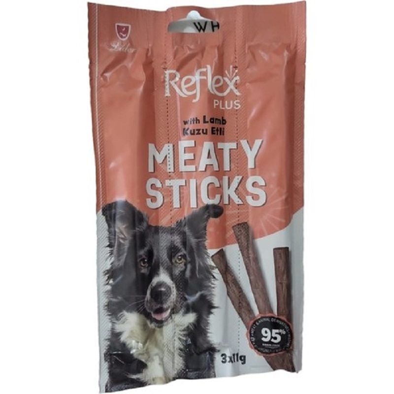 Reflex Plus Meaty Sticks Kuzu Etli Köpek Ödül Çubuk (3x11gr) 33 gr (stt:12/2025)