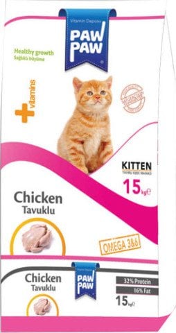 Paw Paw (PawPaw) Yavru Kedi Maması-15kg-Yeni Formül(stt.03/2026)