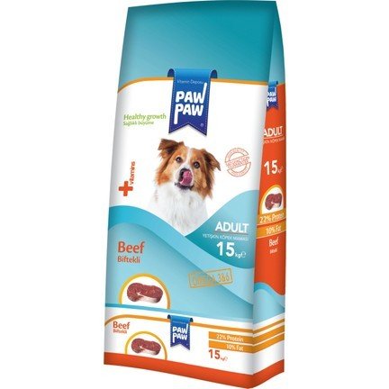 Paw Paw (PawPaw) Beftekli Yetişkin Köpek Maması-15kg-Yeni Formül(stt.06/2025)