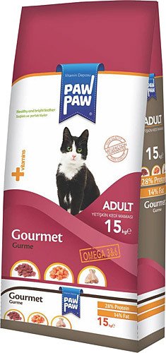 Paw Paw (PawPaw) Gurme Yetişkin Kedi Maması-15kg-Yeni Formül(stt.04/2025)