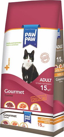 Paw Paw (PawPaw) Gurme Yetişkin Kedi Maması-15kg-Yeni Formül(stt.04/2025)