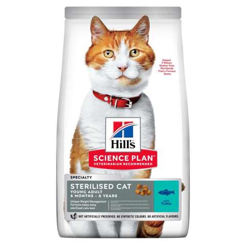 Hills Young Adult Sterilised Ton Balıklı Kısırlaştırılmış Kedi Maması 8+2 Kg(Bonuslu)(stt.04/2025)