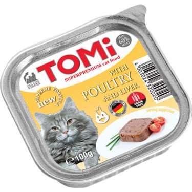 Tomi Ciğerli Kanatlı Kaz Ciğerli Pate Kedi Yaş Maması 100 Gr (stt: 03/2025)