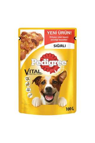 Pedigree Pouch Yetişkin Sığır Etli Köpek Maması 100 gr (stt.05/2026)