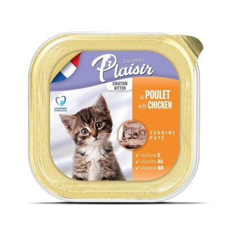 Plaisir Kitten Tavuklu Ezme (Pate) Yavru Kedi Konservesi 100 Gr(stt.03/2025)