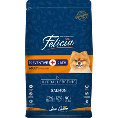 Felicia Düşük Tahıllı Hipoalerjenik Somonlu Küçük Irk (Small - Mini)  Köpek Maması 6 Kg(stt.03/2025)