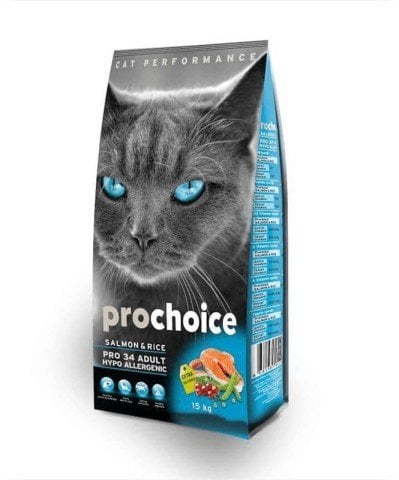 Prochoice Pro 34 Somon Ve Pirinçli Yetişkin Kedi Kuru Maması 15 Kg (stt:09/2025)