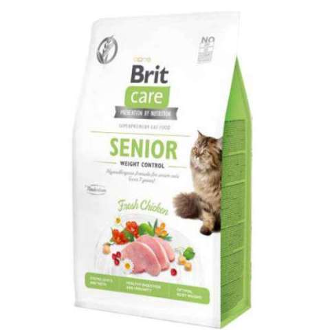 Brit Care Senior Hypo-Allergenic Kilo Kontrolü için Tahılsız Yaşlı Kedi Maması 2 kg (stt:12/2024)