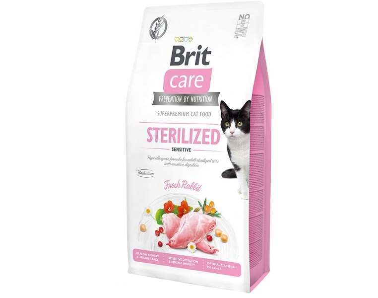 Brit Care Hypo-Allergenic Sensitive Tahılsız Tavşanlı Kısır Kedi Maması 7 Kg (stt:07/2025)