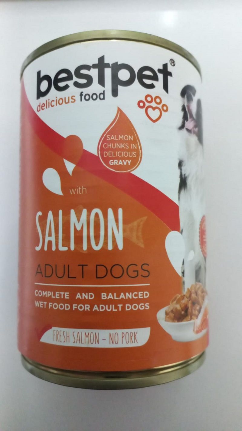 Bestpet Somonlu Soslu Yetişkin Köpek Konservesi 400 gr(skt.04/2026)