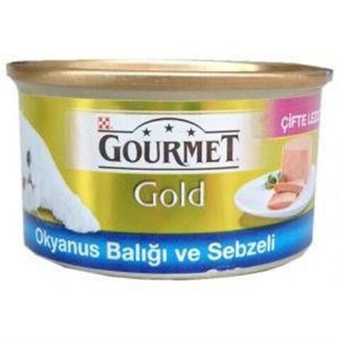 Gourmet Gold Okyanus Balığı ve Sebzeli Yetişkin Kedi Konservesi 85gr(stt.12/2024)