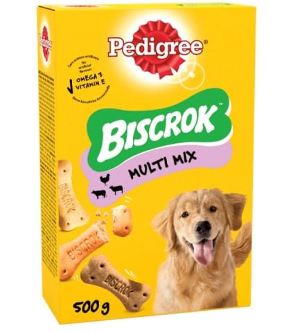 Pedigree Biscrok Multi Mix Köpek Ödül Bisküvisi 500 G(stt.03/2025)