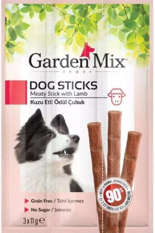 Gardenmix Kuzu Etli Köpek Stick Ödül 3 x 11 gr