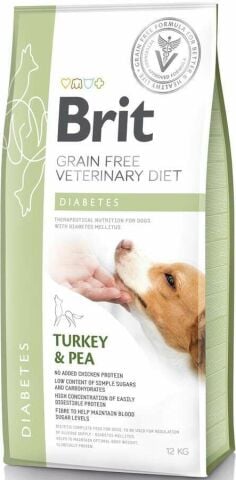 Brit Veterinary Diet Diabetes Şeker Hastalığı için Tahılsız Köpek Maması 12 kg (stt: 02/2026)