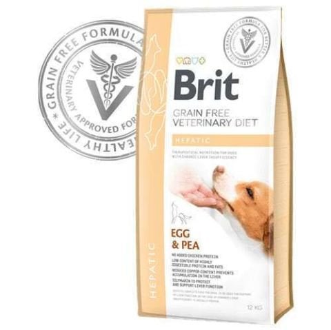 Brit Veterinary Diet Hepatic Karaciğer Yetmezliği için Tahılsız Köpek Maması 12 kg (stt:12/2025)