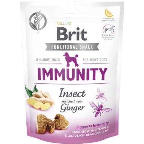 Brit Functional Snack Immunity Bağışıklık Güçlendirici Böcekli Zencefilli Köpek Ödül Maması 150 gr (stt:12/2024)
