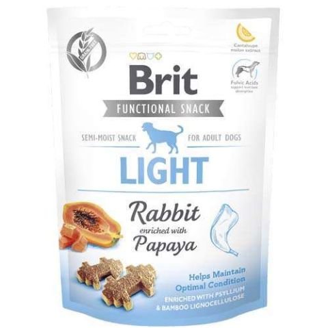 Brit Functional Snack Light Kilo Kontrollü Tavşanlı Papayalı Köpek Ödülü 150 gr (stt:10/2024)