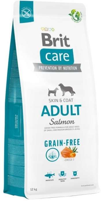 Brit Care Adult Salmon Tahılsız Somonlu Tüm Irklar için Yetişkin Köpek Maması 12 kg (stt:01/2025)