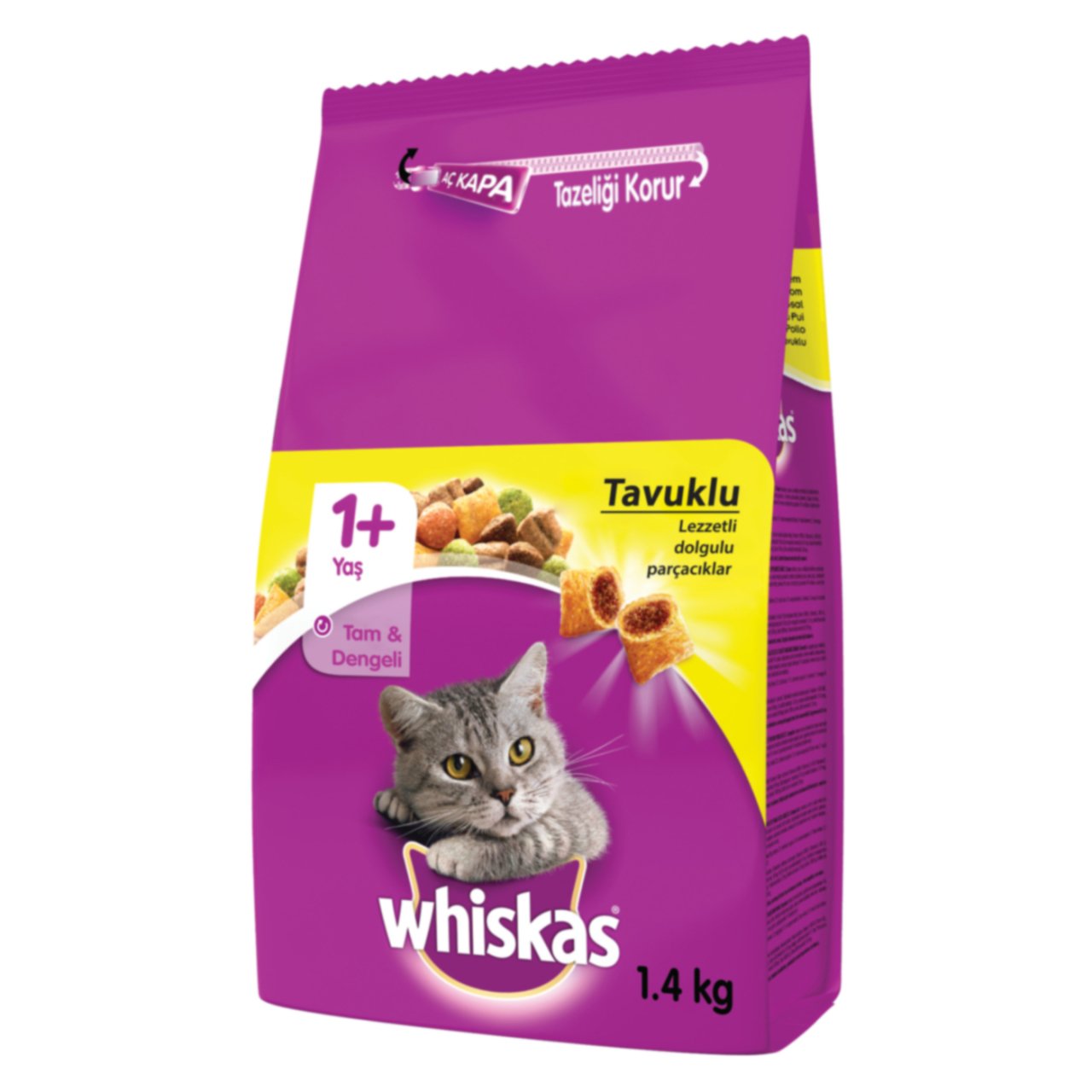 Whiskas Tavuklu Yetişkin Kedi Kuru Maması 1.4 kg(stt.11/2024)