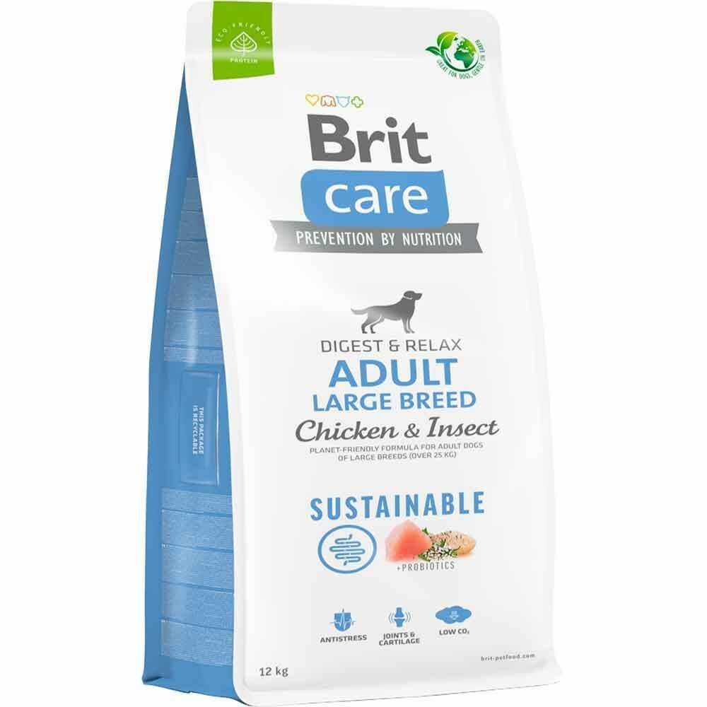 Brit Care Large Breed Digest & Relax  Tavuklu Böcekli Büyük Irk Köpek Maması 12 kg (stt:07/2025)