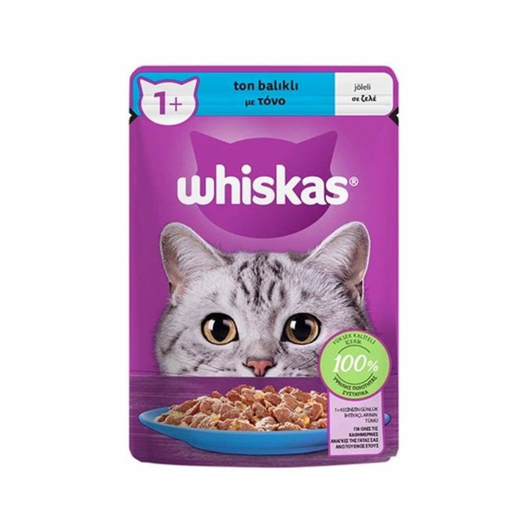 Whiskas Ton Balıklı Jöleli Kedi Konservesi 85 gr (stt:03/2025)