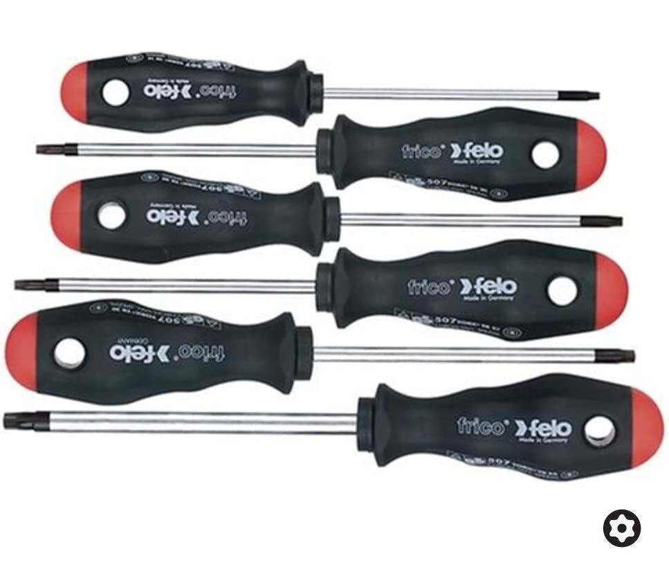 FELO Delikli Torx Tornavida Seti 6 Parça (507 Serisi)