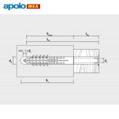 MEA HBR Boşluklu Çerçeve Dübeli (10x200mm, 50 adet)