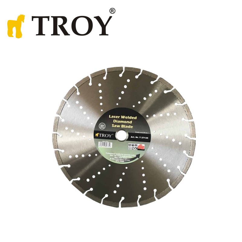 TROY 27135 Elmas Kesici Disk, Beton, Kuru Kesim , 350mm