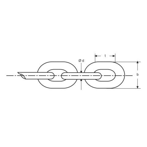 6mm Galvanizli Normal Baklalı Zincir