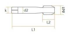 AS Makina Kılavuzu Boru Gas Diş Düz DIN 5156/C HSS