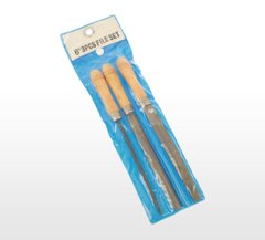 A 2699 Tahta Saplı Eğe Seti 3 Parçalı Set 6\'\' Kalın ( Yarım Yuvarlak, Yuvarlak, Hand )