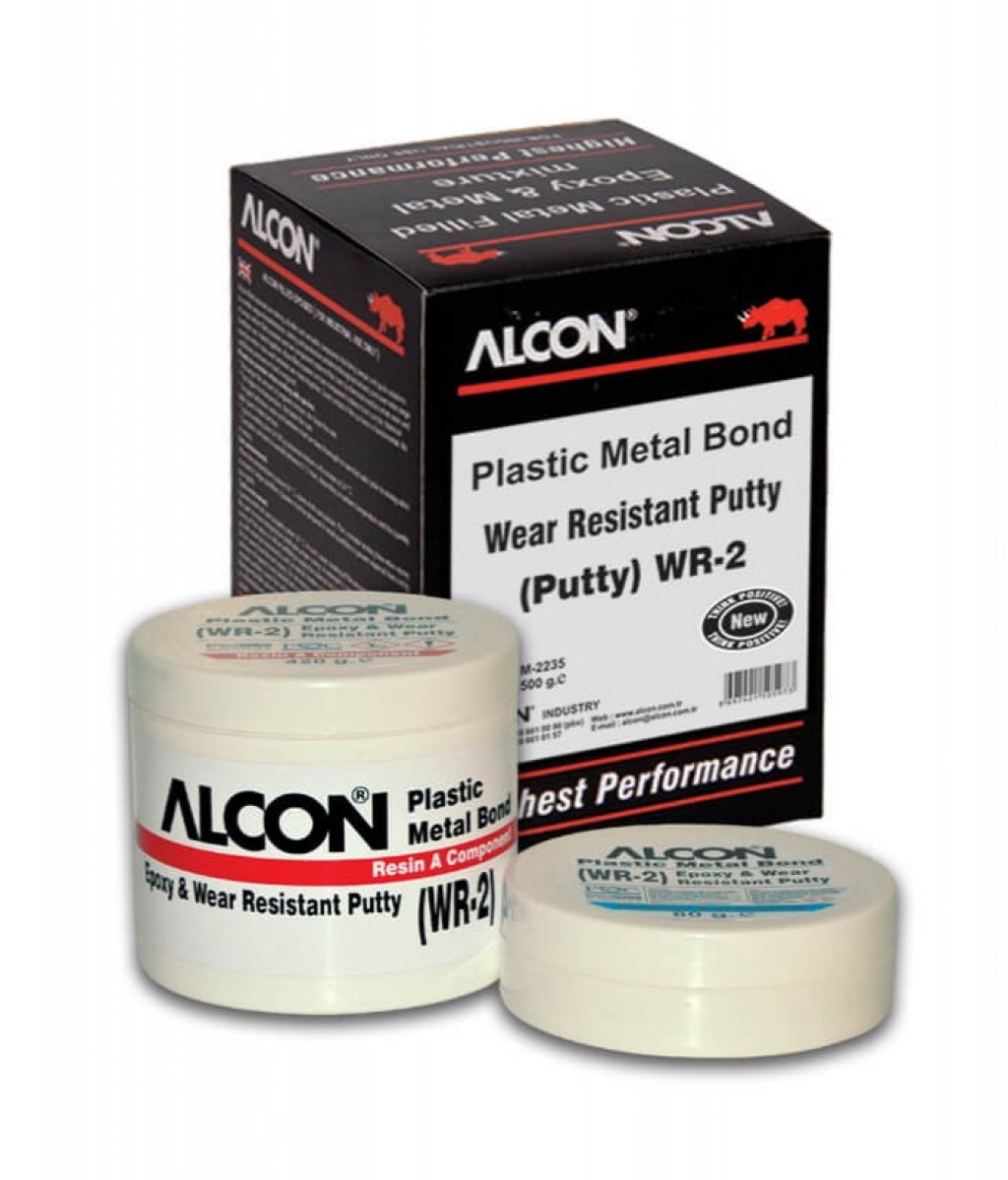 ALCON (WR-2) Plastic Metal Bond Wear Resistand Putty Epoksi Macunu 500g (M-2235)