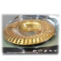 TROY 25074 Avuç Taşlama için Ahşap Aşındırıcı Törpü Diski, Toroidal, 125mm