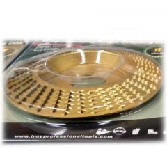TROY 25076 Avuç Taşlama için Ahşap Aşındırıcı Törpü Diski, Trapezoidal, 125mm
